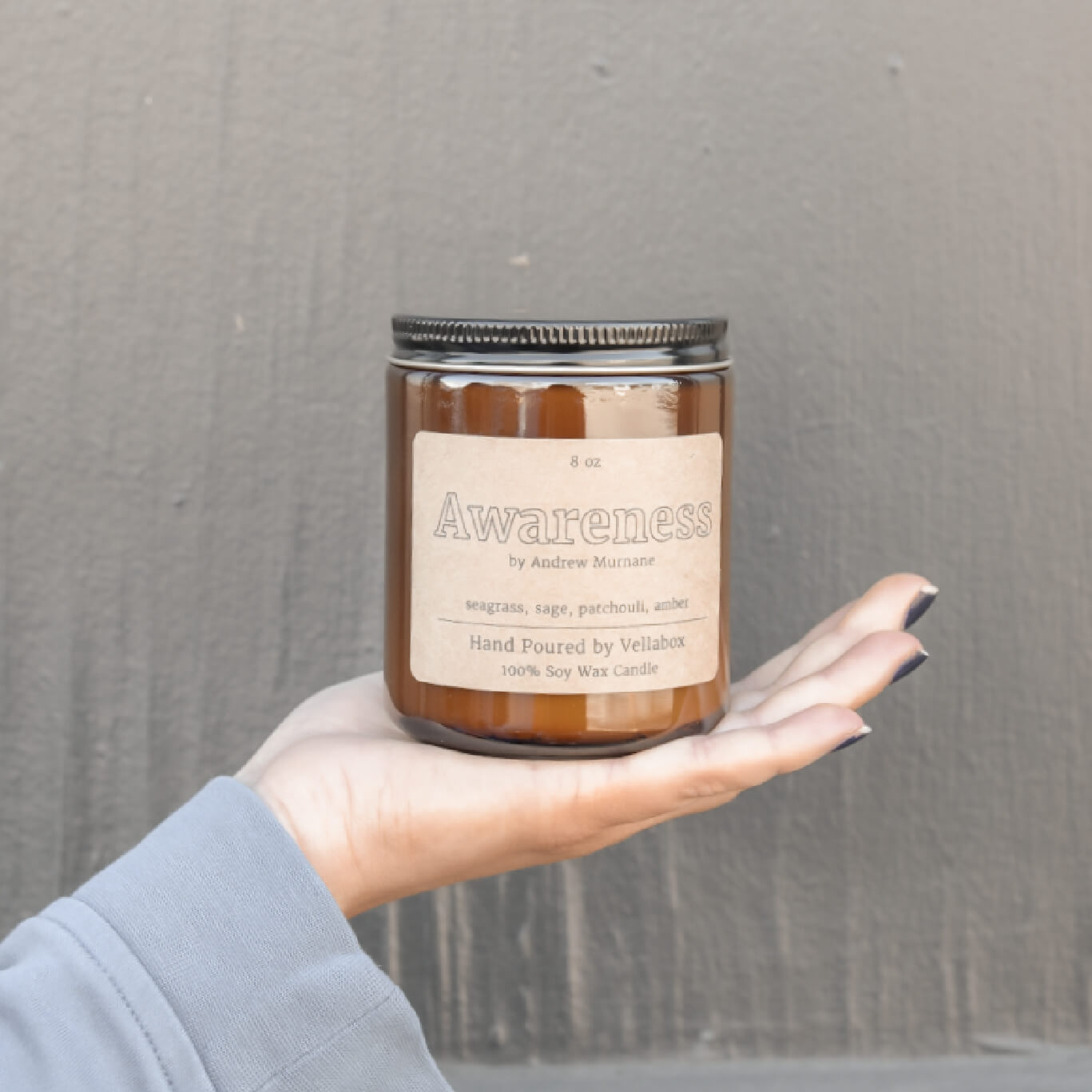 -_Awareness Candle - Holding