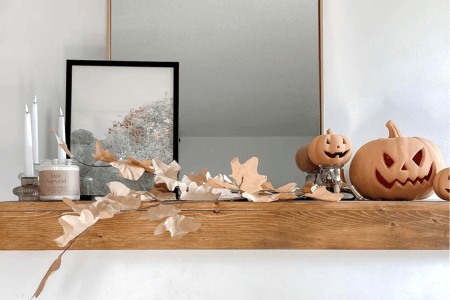 halloween mantle candle reuse diy craft