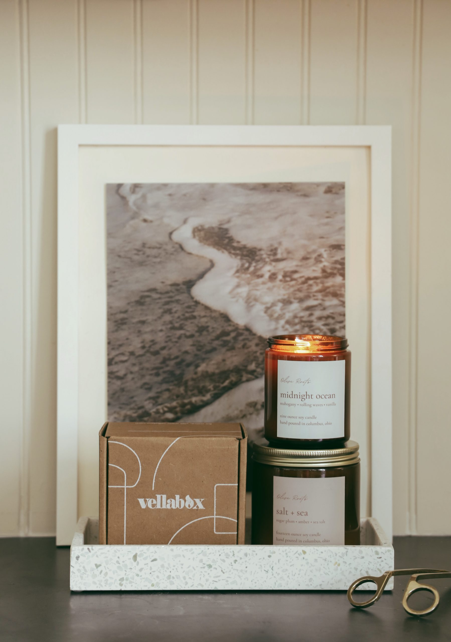 vellabox july subscription candle of the month olive roots llc