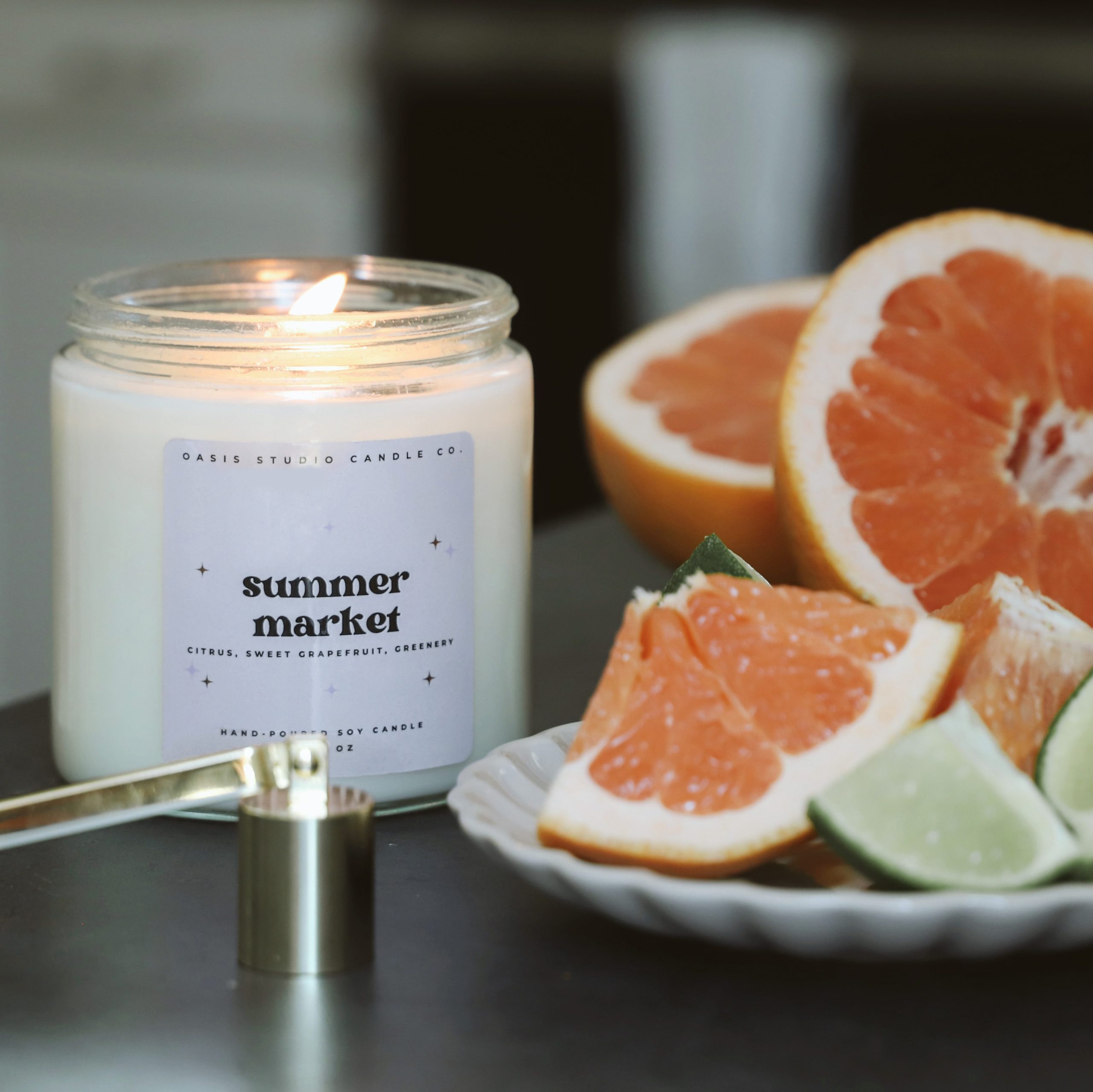 summer market candle by oasis studio featured in vellabox