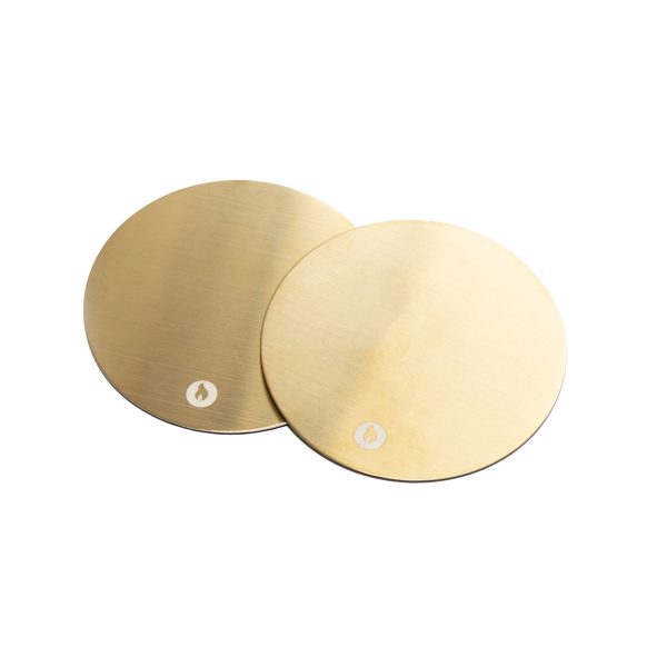 Gold Candle Coaster - Set of 2