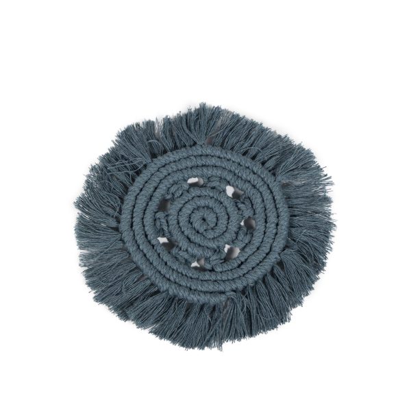 Macramé Coaster - Stormy Blue