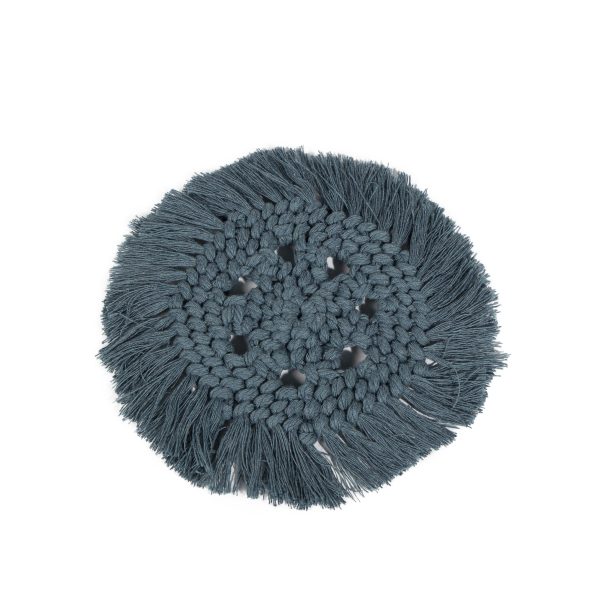Macramé Coaster - Stormy Blue - Image 2