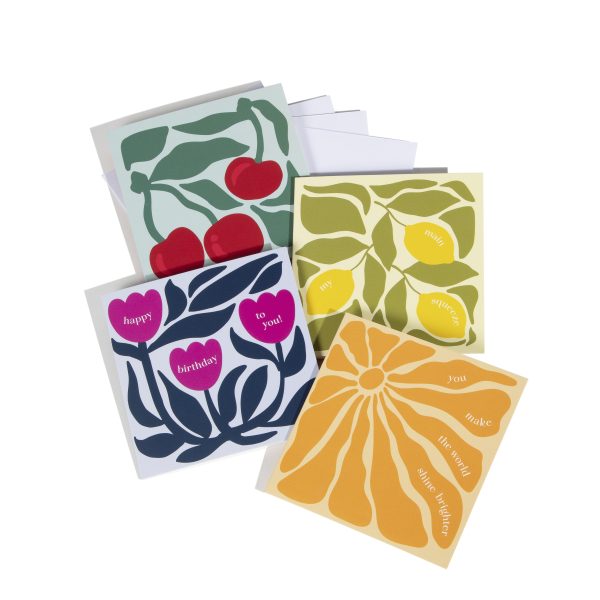 Cheerful Greeting Cards - Set of 4