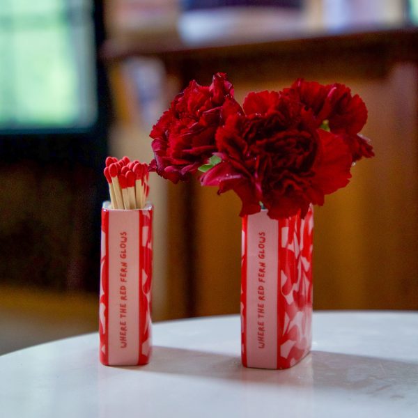 Ceramic Book-Shaped Bud Vase / Match Holder - Image 2